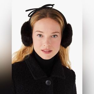 Kate Spade Shoelace Bow Earmuffs & Far Fax, Never Used, Very Cute